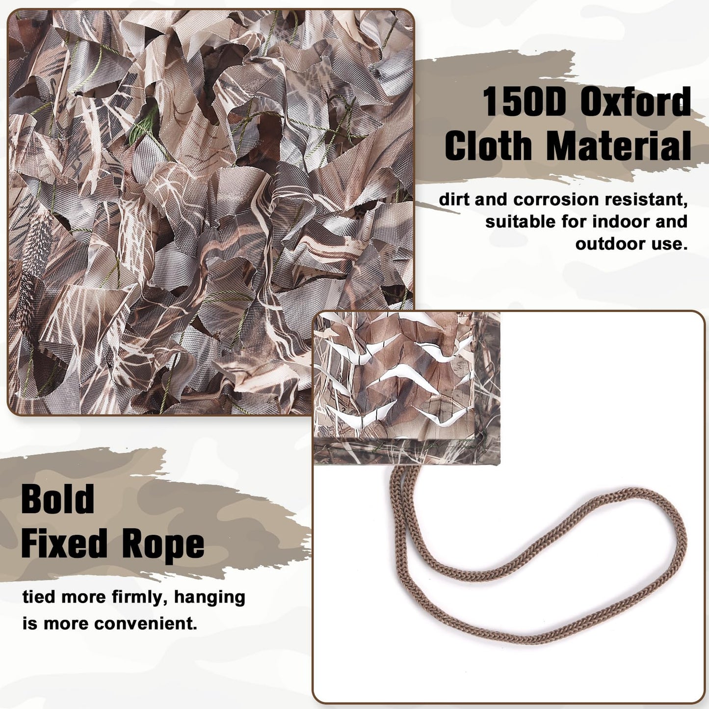 Yeacool Camo Netting 10x20 Mesh Camouflage Netting Military Surplus Hunting Blind Net for Military Theme Party Decorations Backdrop Sunshade Car Cover Camping Shooting (Dry Grass, 10ftx20ft, 3m*6m)