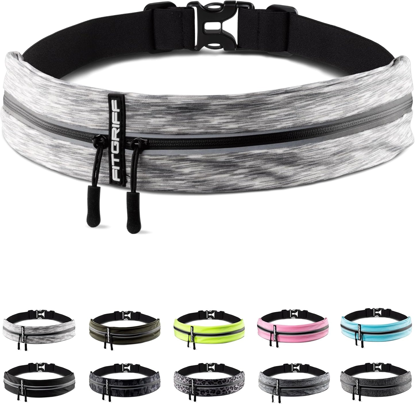 Fitgriff® Running Belt - Secure Jogging Pouch for Phone & Essentials | Adjustable for All Cell Phones