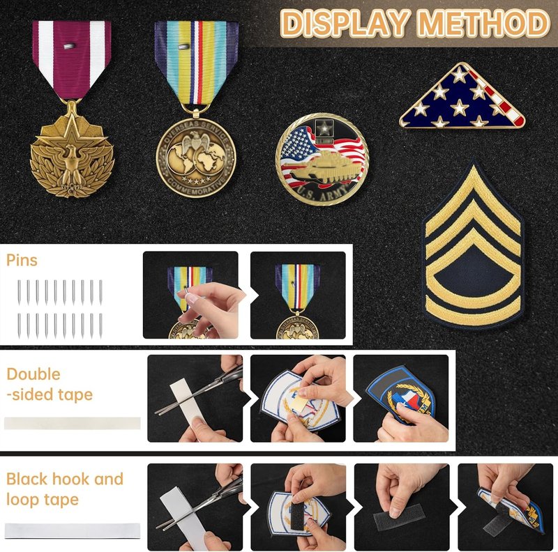 Pin Collection Display Case - 16x12 Acrylic Case with 98% UV Protection for Military Medals, Jewelry Pins & Collectibles