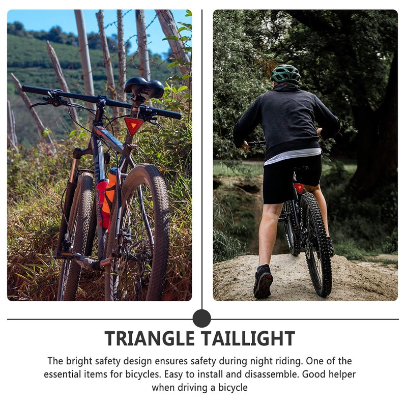 Kisangel USB Rechargeable Bike Tail Light Led Warning Signal Lamp Compact Rear Bicycle Light with Strap and USB Cable for Safe Night Cycling