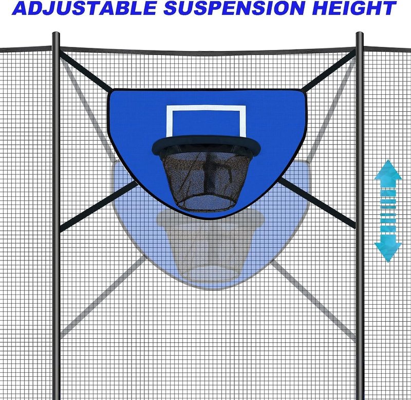 Trampoline Basketball Hoop - Waterproof & Easy to Assemble | Includes Pump & Mini Ball
