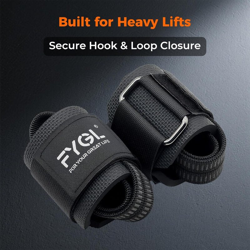 Weight Lifting Straps - Neoprene Padded Wrist Support for Powerlifting & Strength Training | Durable Nylon Grip