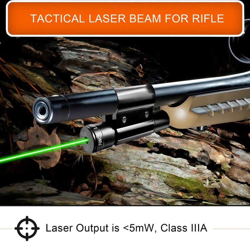 SZWRSKJ Bug Salt Green Laser Sight for Salt Gun, Scope with 2 Sets of Batteries fit for Rifle, Airsoft, BB Gun Pump Add-On Accessories