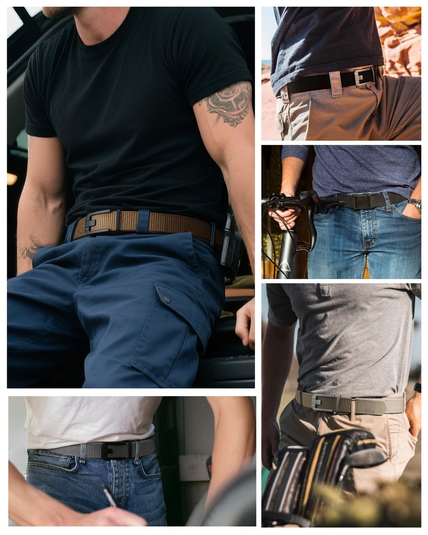 CHAOREN Ratchet Tactical Belt Men – 1.5" Adjustable Nylon Web Belt – Quick Release for Work, EDC, Outdoor Use