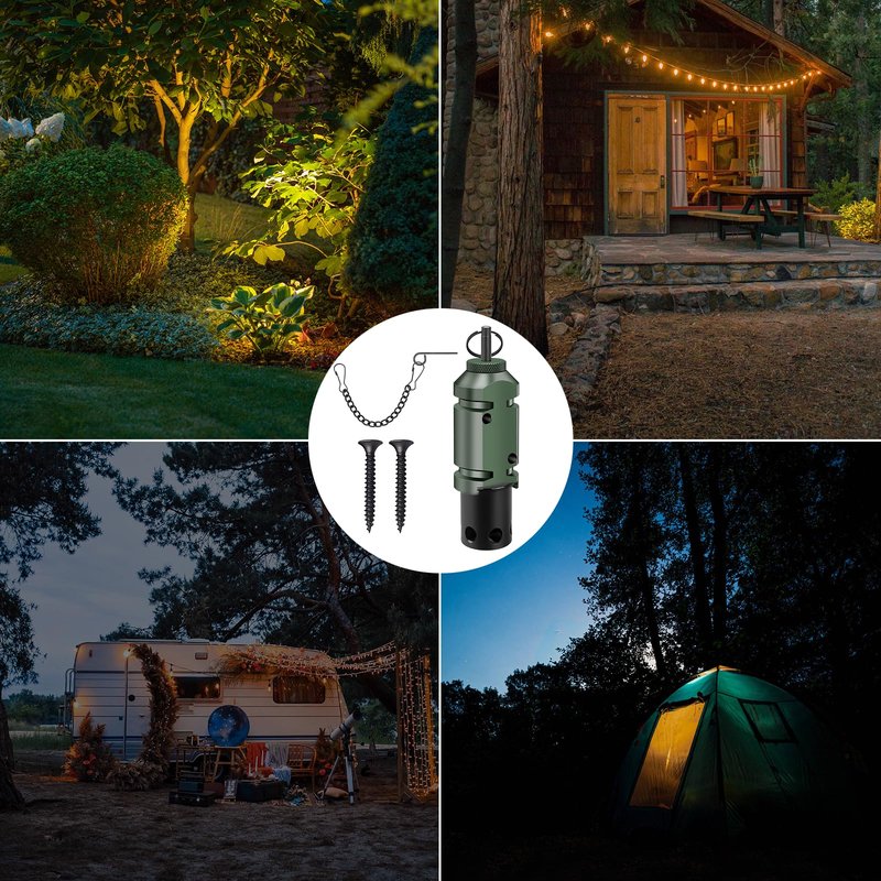 2 Pack Trip Alarm, Perimeter Trip Alarm, 12 Gauge Camping Trip Wire Alarm Device with 4pcs Screws& Extension Chain, Early Warning Security System for Outdoor and Property Safety/ Bear Deterrent
