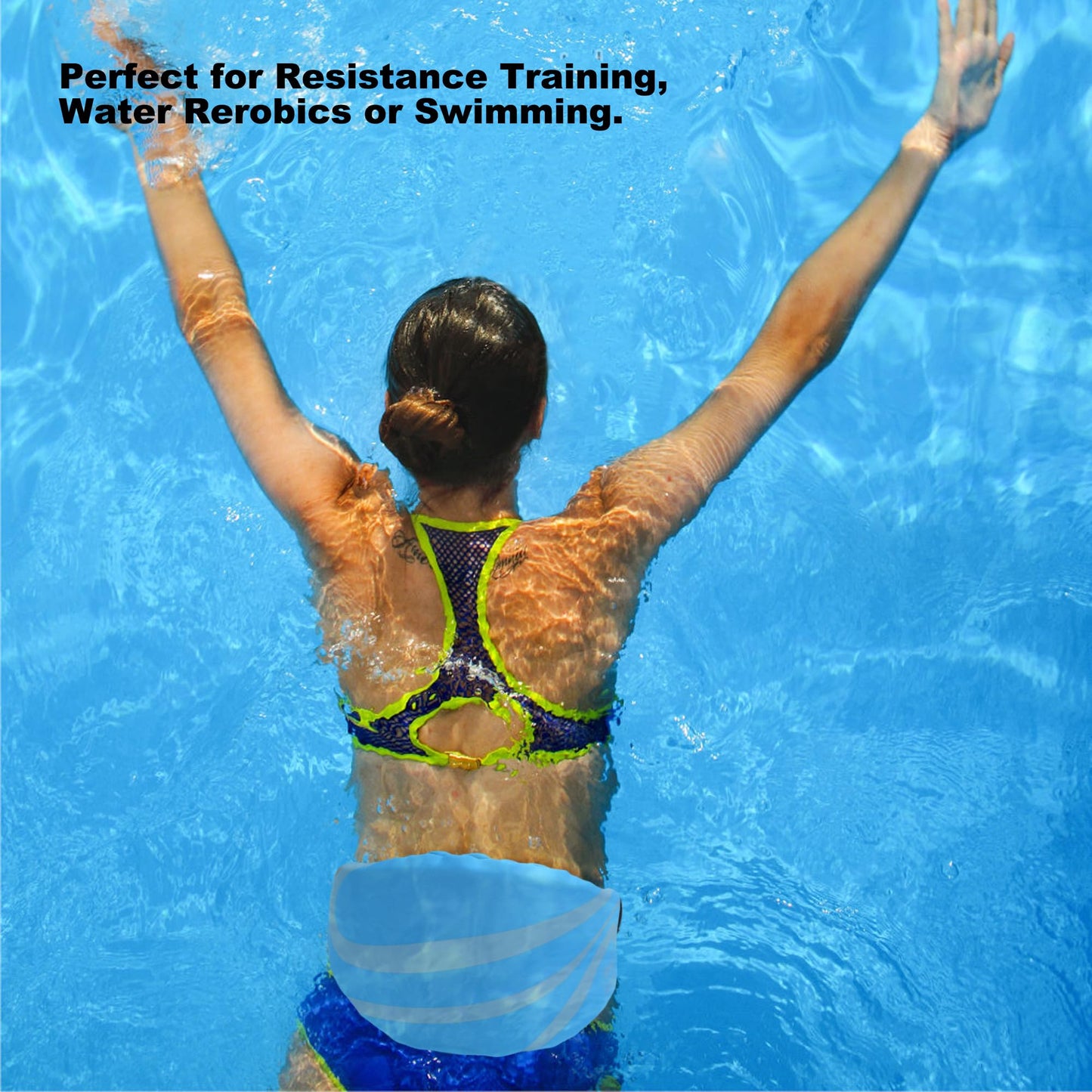 MYDAYS OUTDOOR Flotation Swim Belt for Adults,Pool Exercise Equipment for Adults,Fitness Deluxe,Flotation Swimming Belt,Pool Weights for Water Exercise,Water Aerobic Equipment (M Blue)