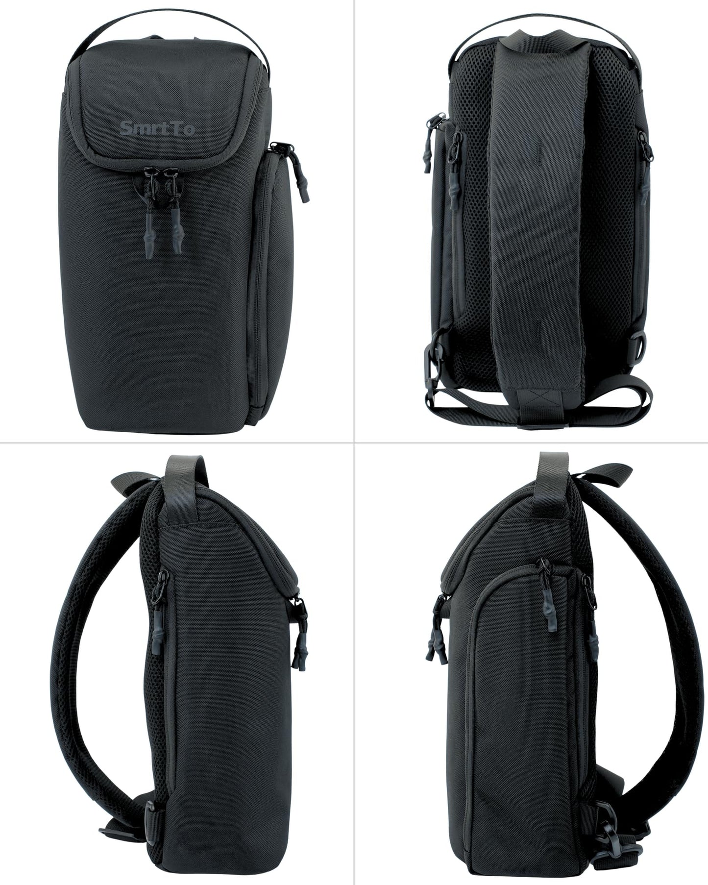 SmrtTo Sling Bag Crossbody Chest Bag, Fits 8.3" iPad Mini, Durable 1680D Fabric Travel Bag with Protective EPE Padding, Water Resistant Tech Sling for Men Women