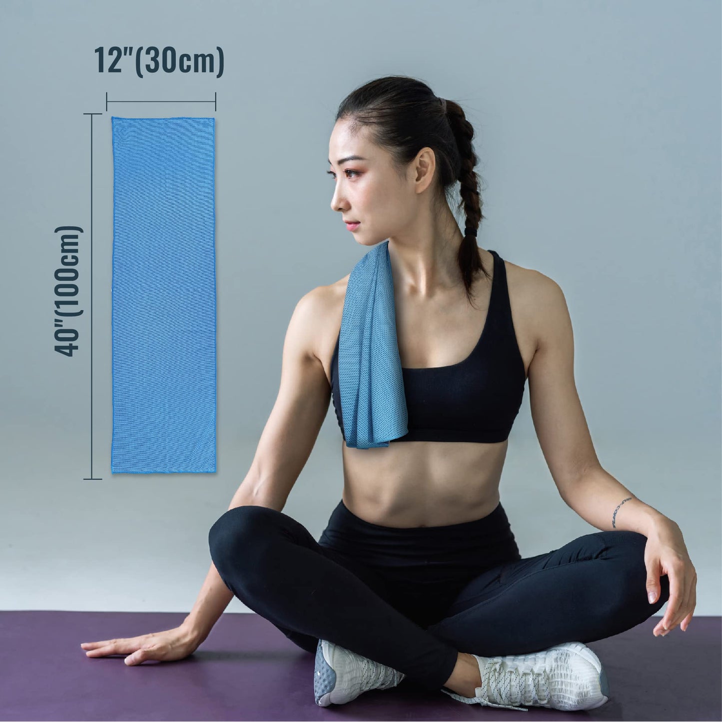 QIK Cooling Towels for Neck and Face, Neck Cooling Towel for Hot Weather Cooling Towels for Athletes Neck Cooling Towel Cool Towels for Neck Cooling Rags for Neck Cold Towel Cooling Rags 4Pack 40"x12"