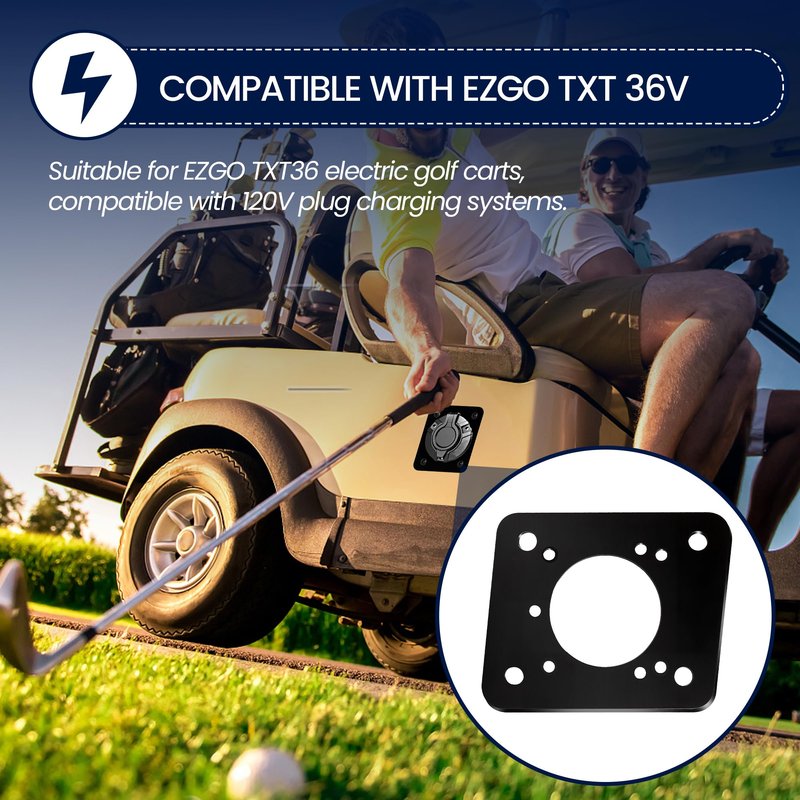 Muscovite Golf Cart Charger Port Plug Adapter Compatible with Noco Gcp1 110v Ac 36v and Ezgo Golf Cart Txt Charger Port Receptacle Board Connector for Lithium Battery Conversion and On-Board Charging