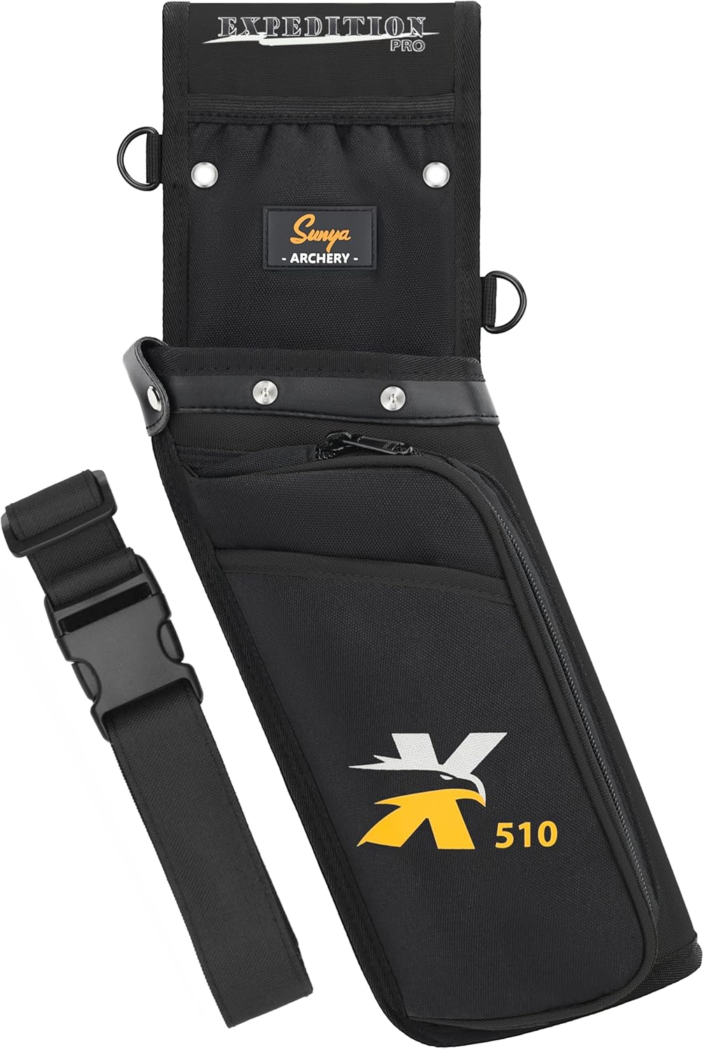 Field & Competition Hip Arrow Quiver - 3-Slot Noise-Free Design | Sturdy Storage System (42x18cm)