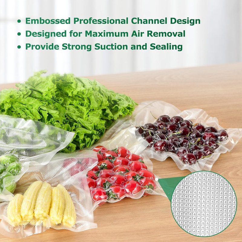 FRESKO Vacuum Sealer Bags - 8"x20' Heavy Duty BPA-Free Food Storage Rolls for Meal Prep | Sous Vide Cooking