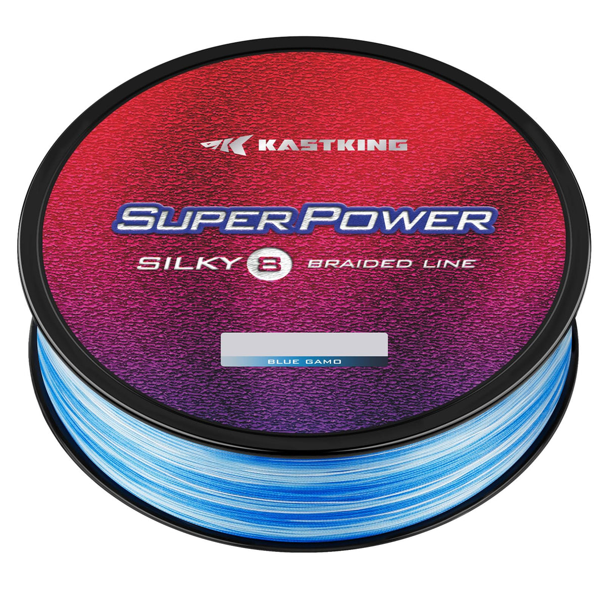 KastKing Superpower Silky8 Braided Fishing Line, Blue Camo, 8 Strands, 15 LB, 300 Yds