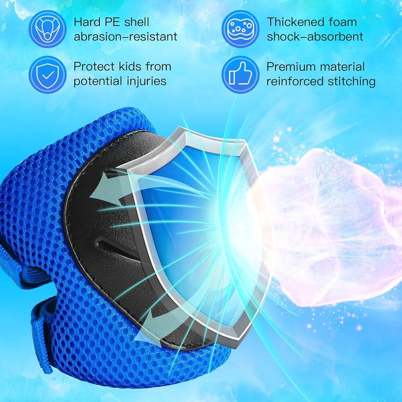 Kids Bike Helmet Set - Adjustable Skateboard Protective Gear for Ages 5-8 | Knee, Elbow & Wrist Pads for Boys & Girls