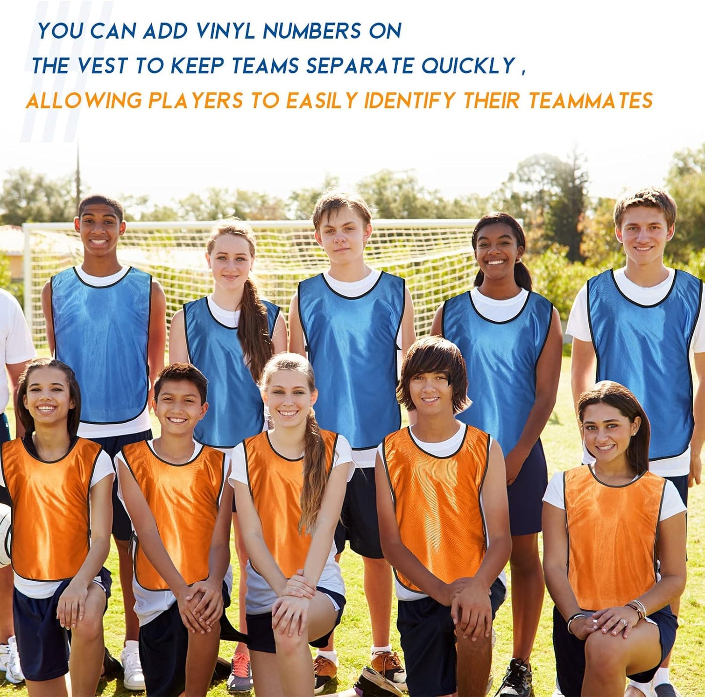 Hercicy 24-Pack Soccer Pinnies Vests - Mercerized Fabric Training Jerseys for Youth & Adults | Multi-Sport Practice