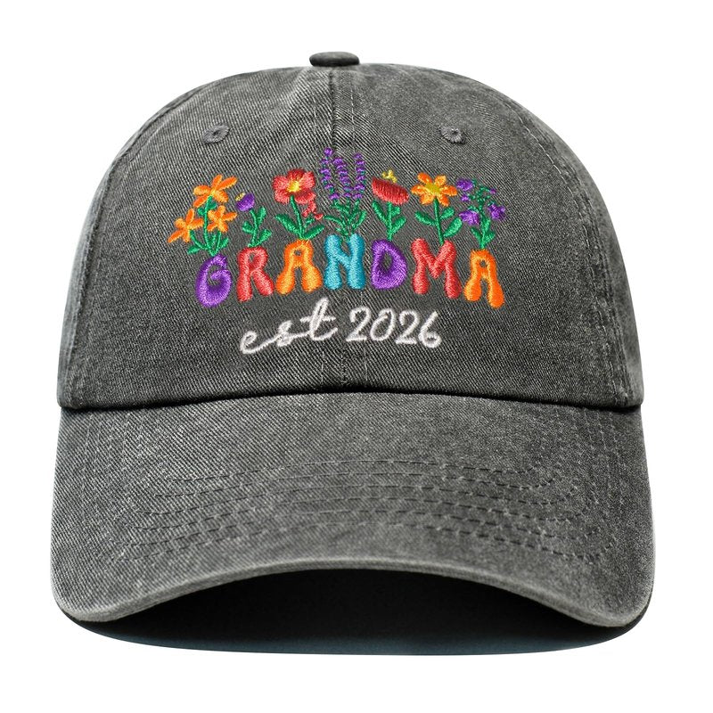 New Grandma Gifts First Time 2026, Grandma Hats for Women, Unique Mothers Day Christmas Birthday Gifts for Grandmas from Grandkids Granddaughter Grandson, Adjustable Embroidered Grandmas Baseball Cap