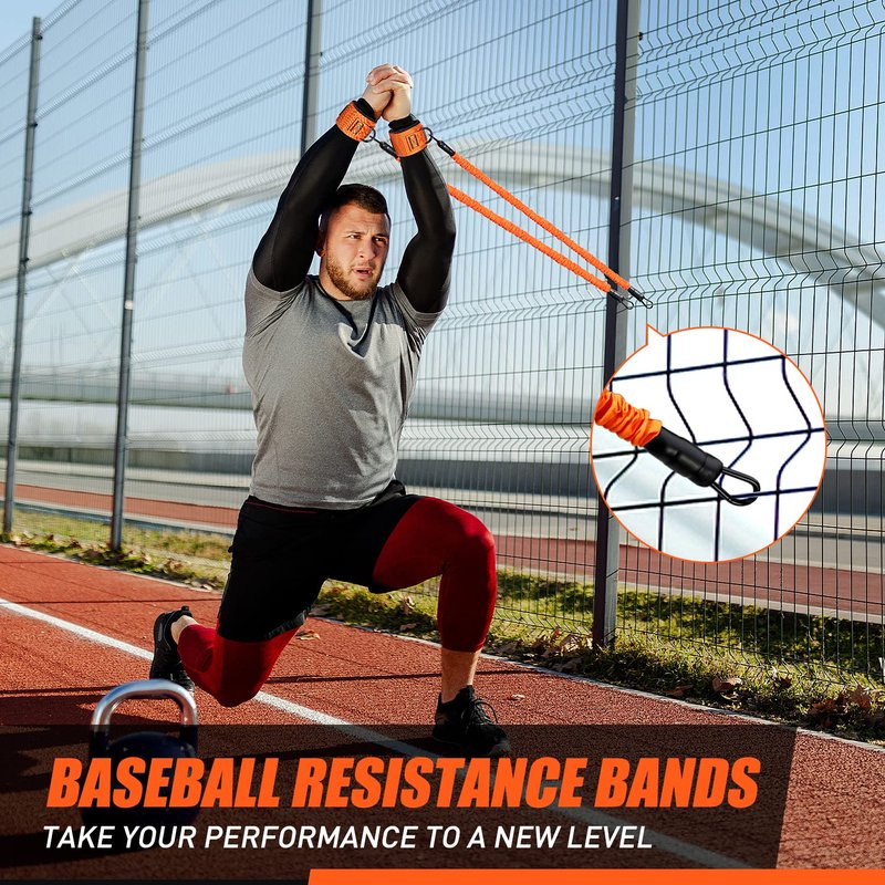 Baseball Bands, 50lbs Arm Bands for Baseball Softball Pitchers, Youth & Adult Athletes Improve Pitching Batting, Arm Strength, Flexibility, Rotational Speed, Baseball Training Accessories