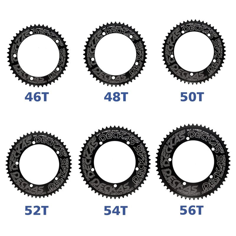 DECKAS Single Speed Chainring 144 BCD 44T 46T 48T 50T 52T 54T 56T Chain Ring Chain Wheel for 7/8/9/10/11/12 - Speed (Black 46T)