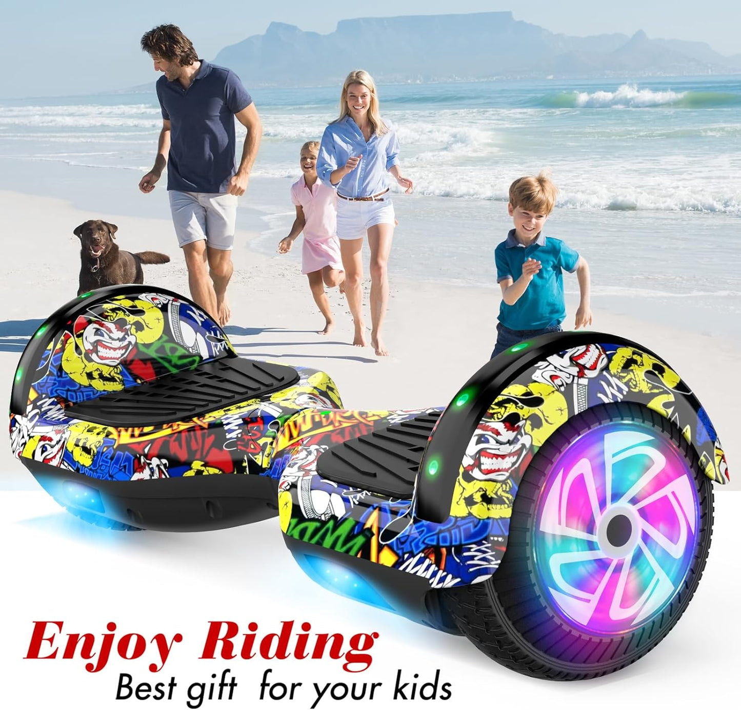 CBD Scooter - Colorful LED Lights, Dual 300W Motor, 6.5” Wheels | Fun for Kids & Adults