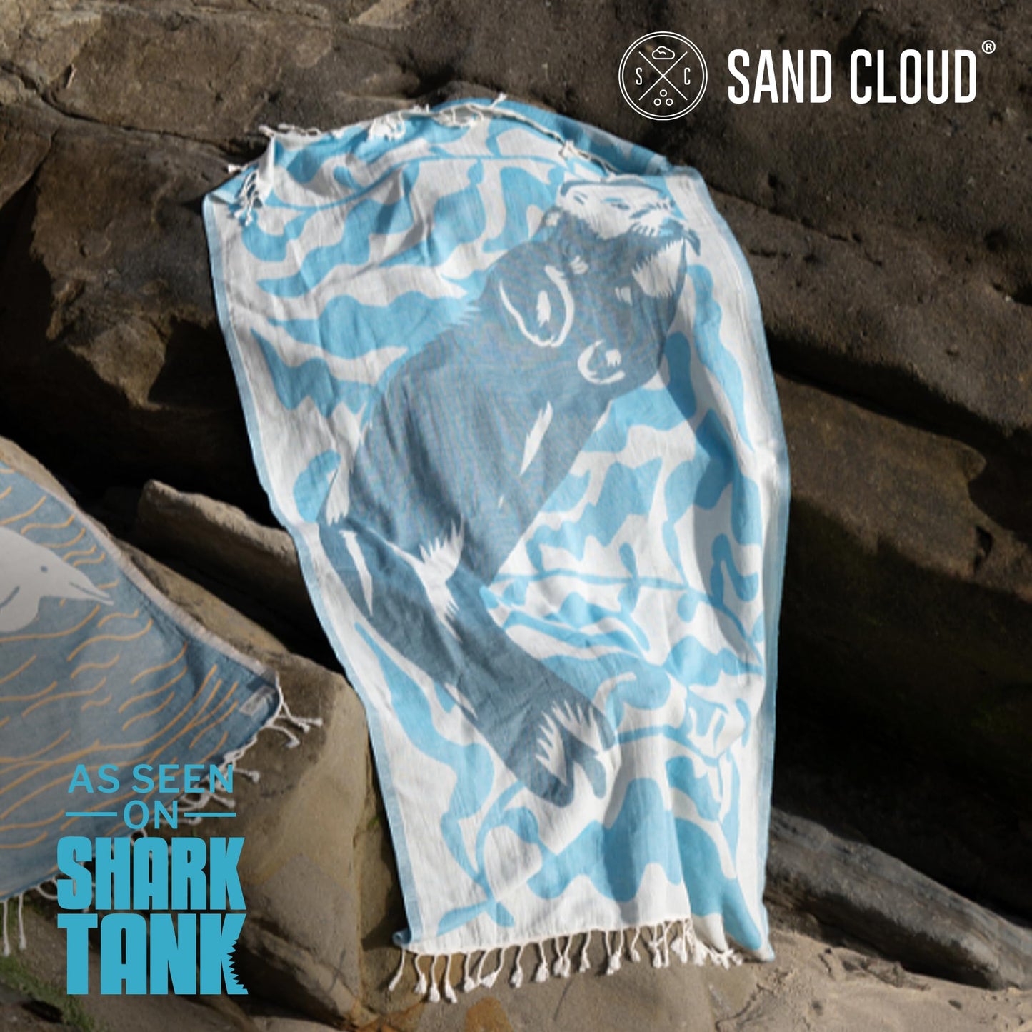 Sand Cloud Turkish Beach Towel - Sand Resistant & Quick Dry - Oversized