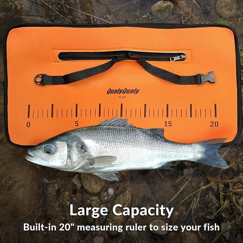 Floating Fish Basket - Portable Collapsible Minnow Bucket for Live Bait | 10/15 Gallon Storage Cage
