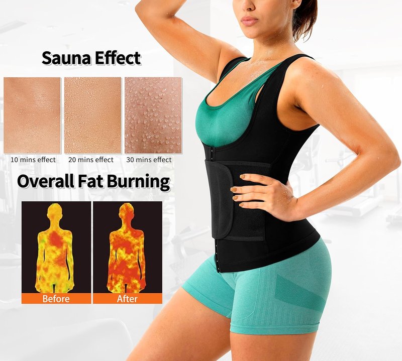 Slimming Sauna Suit for Women - Heat Trapping Sweat Vest | Adjustable Belt, Breathable Design