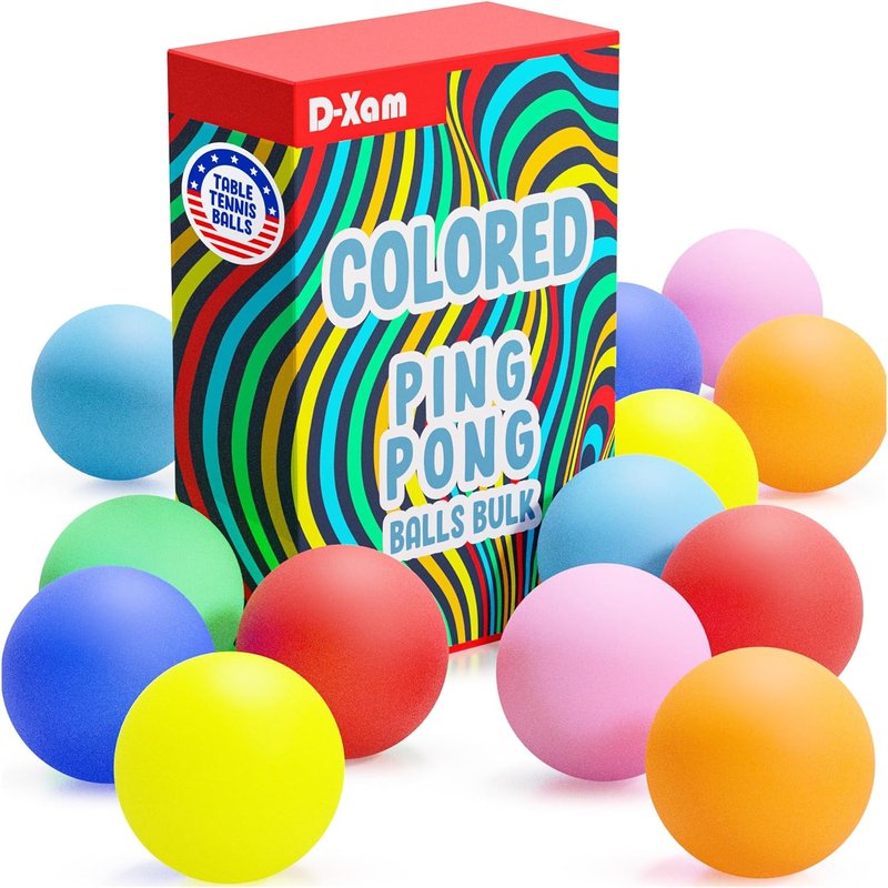 62 Color Ping Pong Balls - 40mm Table Tennis Balls for Fun Play