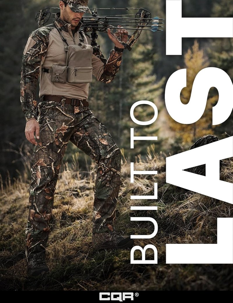 Men's Tactical Pants - Water Resistant Ripstop Cargo Design | Lightweight EDC Work & Hiking Gear