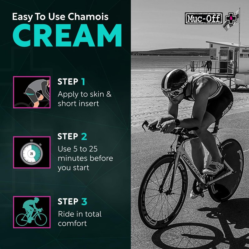 Muc-Off Luxury Chamois Cream Cycling | Anti-Chafing, Moisturizing Formula | Long-Lasting Comfort & Protection | Ideal for Cyclists, Triathletes, and Runners (100 ml (Pack of 2))