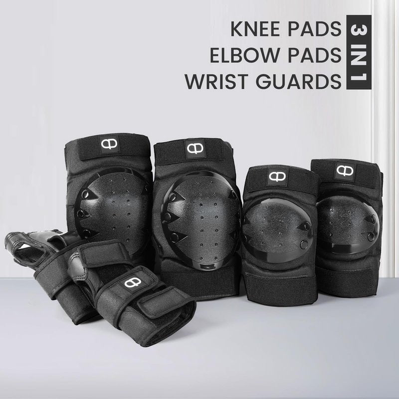 DA - Adult and Child Knee, Elbow, and Wrist Guards, Suitable for Bicycles, ice Skating, Roller Skating, Skateboarding, and Scooters Yellow