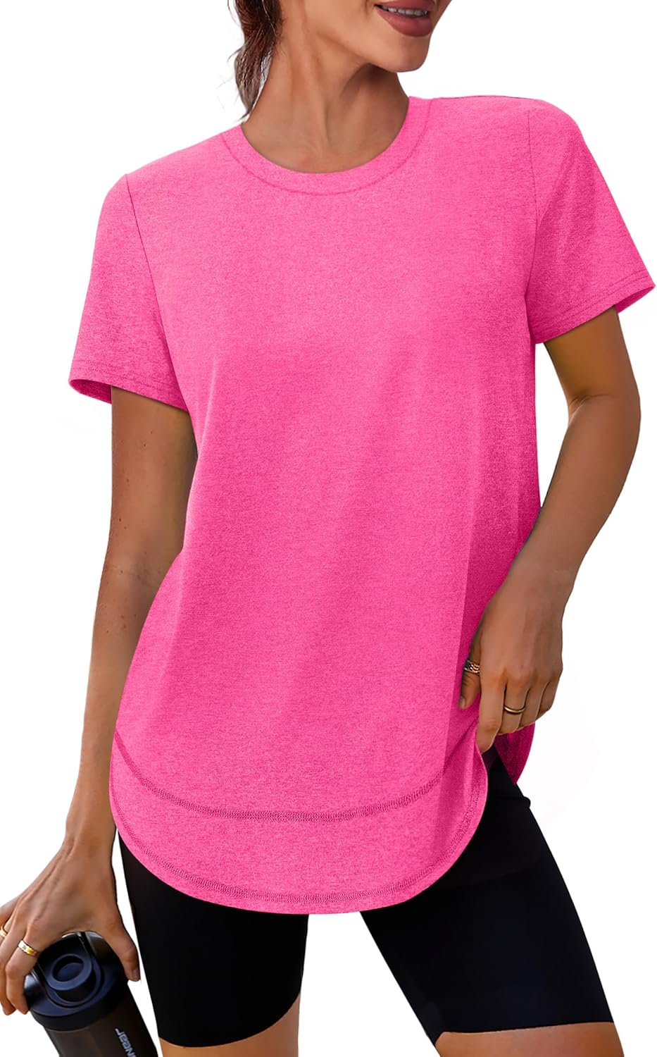 Women's UPF 50+ Sun Protection Workout Tops - Quick Dry Short Sleeve Shirts for Hiking & Running | Sizes S-3XL