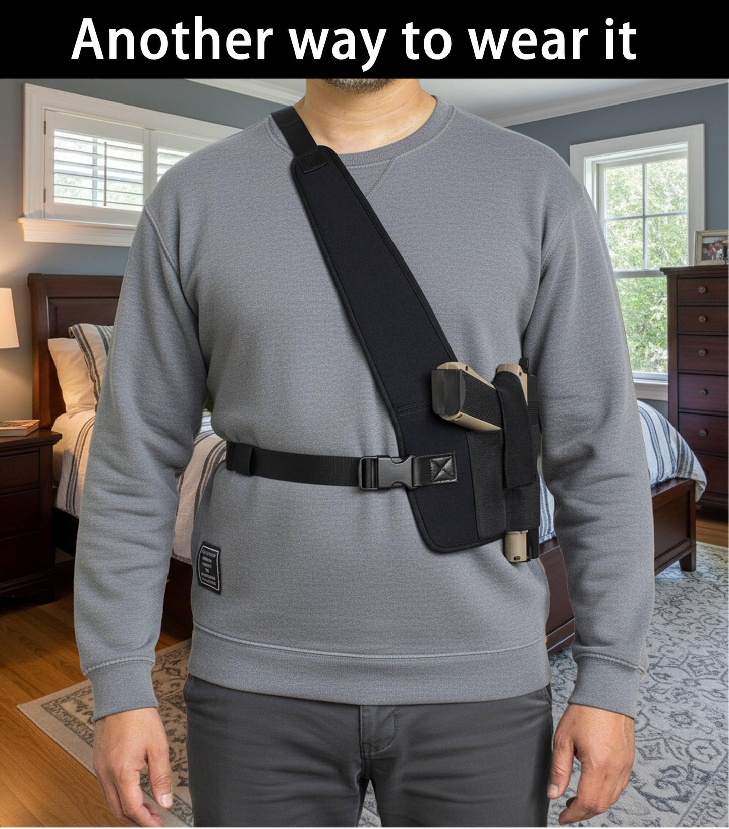 HOGIKUO Shoulder Holsters for Concealed Carry,Universal Gun Holster for Men,Chest Holster fits Ruger,Bersa,Glock,Sig Sauer,Smith and Wesson,Taurus Judge,Walther and More