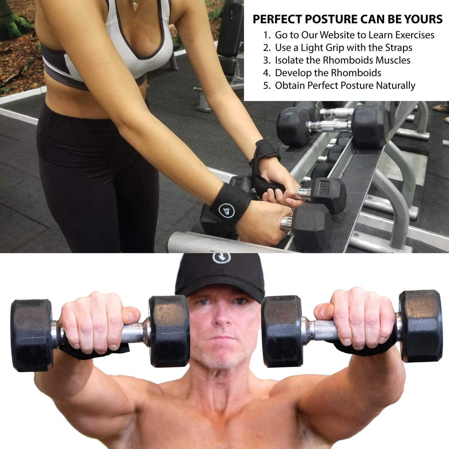 Weightlifting Wrist Support Straps by LOCK-WOOD - Lift Heavier & Secure Your Grip
