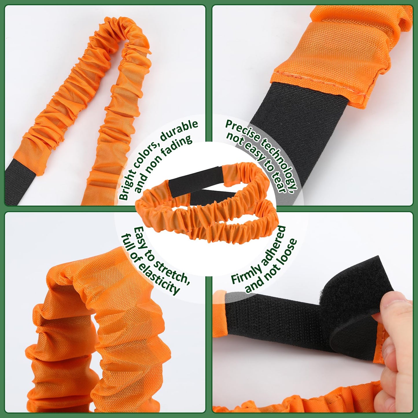 Augshy 12Pcs 3 Legged Race Bands,Elastic Tie Rope Resistance Bands for Relay Race Game Carnival Field Day Backyard Game Party Supplies