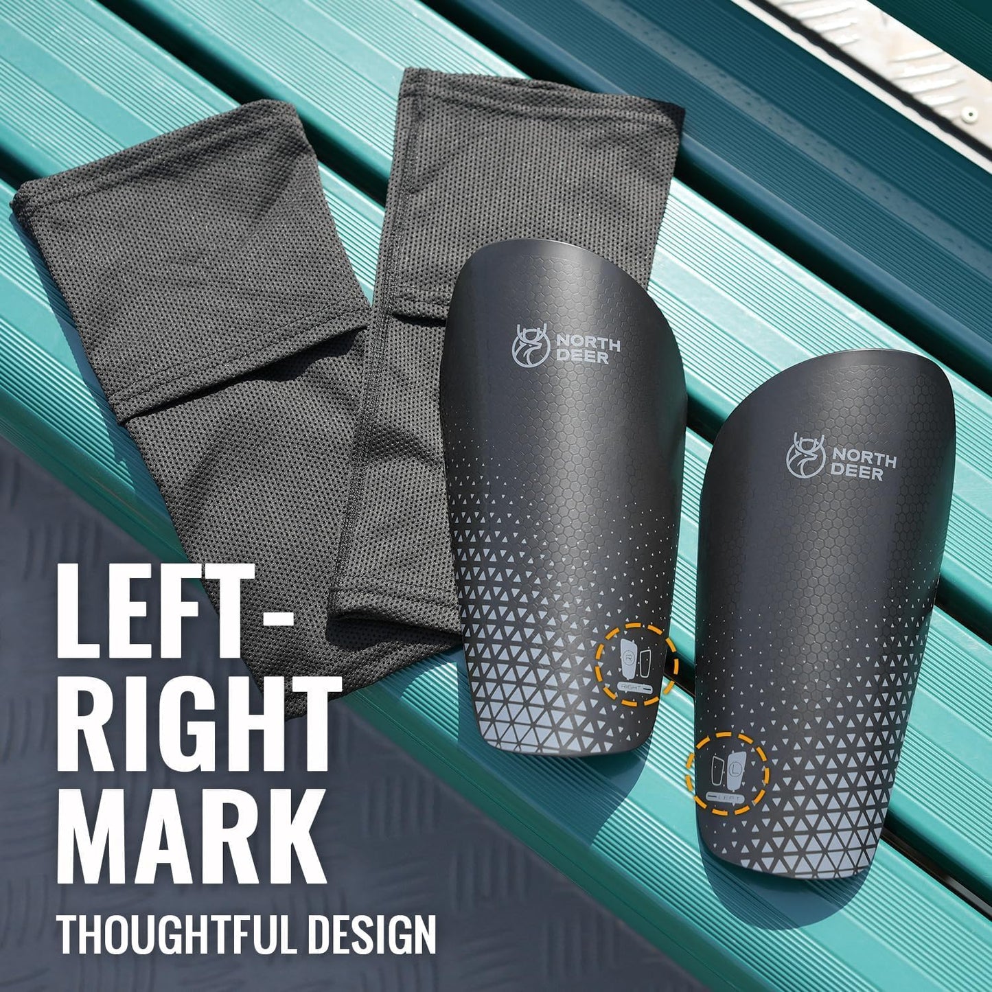 Soccer Shin Guards for Boys incl. Sleeves with Optimized Insert Pocket