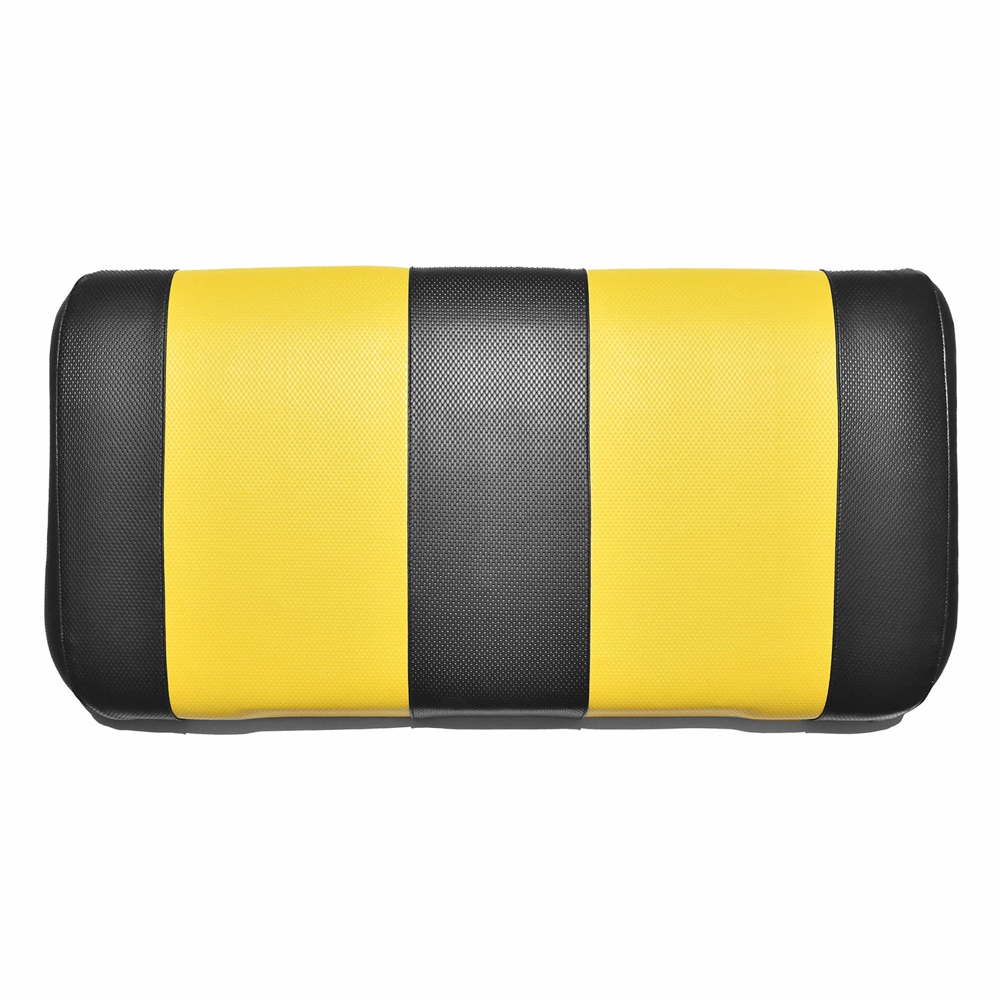 Seat Cover Replacement for EZGO RXV Golf Cart - Front Bench Seat - Premium Marine Vinyl - 5 Panel Stitching - Staple On Installation - Two-Tone Golf Cart Seat Covers (Black & Yellow)