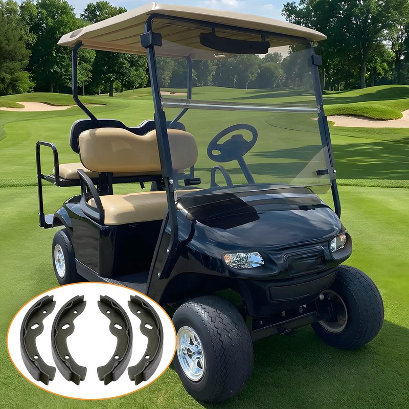 MOSNAI Golf Cart Brake Shoes Fit for EZGO Medalist/TXT G&E 1997 Up Golf Cart Replacement Brakes Fit for Workhorse 96+, Yamaha G2-G22 94-06 OEM 27943G01 70795G01 27944-G01