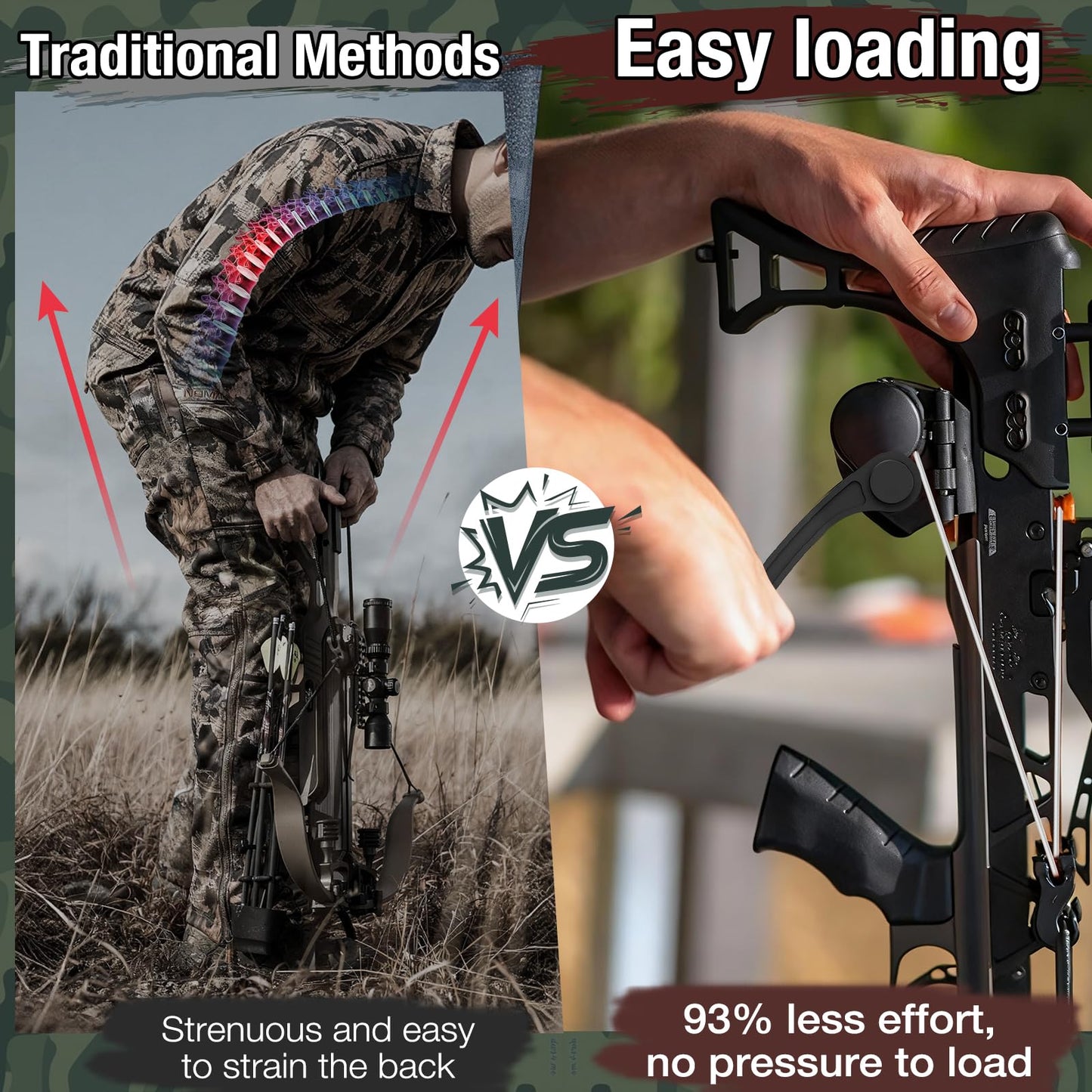 SZRLDZSW BAR20020 Crank Cocking Device for Barnett Series Crossbow, Ambidextrous, Reduce Cocking Resistance 93%, Hunting Made Easy,Hunting Essentials Auxiliary Drawing Device