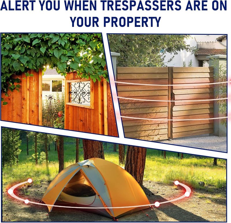 2 Pack Trip Alarm, Perimeter Trip Alarm Use 209 Primers, Portable Trip Wire Alarm Device for Camping, Property & Home Security Early Warning System/ Bear Deterrent with Screw