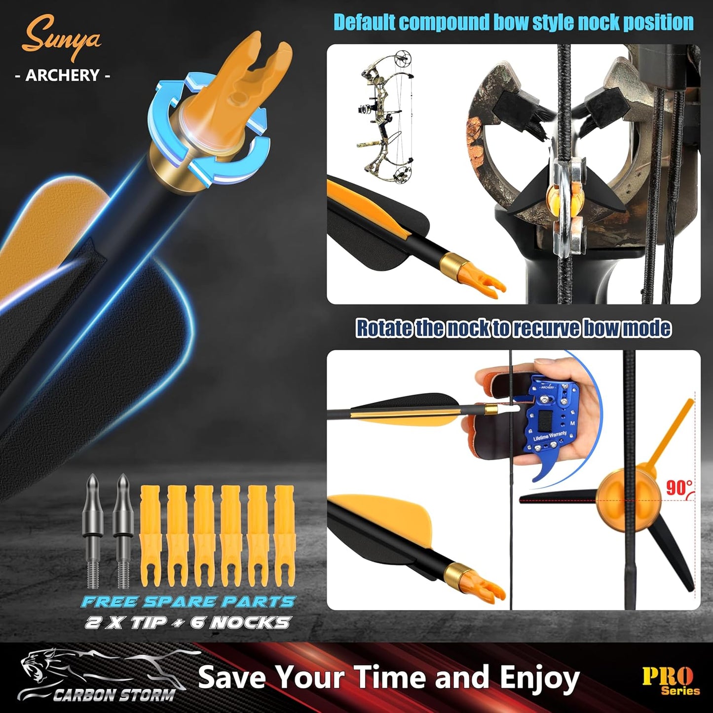 **Carbon Arrows 12-Pack - 30 Inch Spine 500/400 for 40-60 LBS Bows | Anti-Loose O-Ring & TPU Vanes for Hunting/Target Practice**