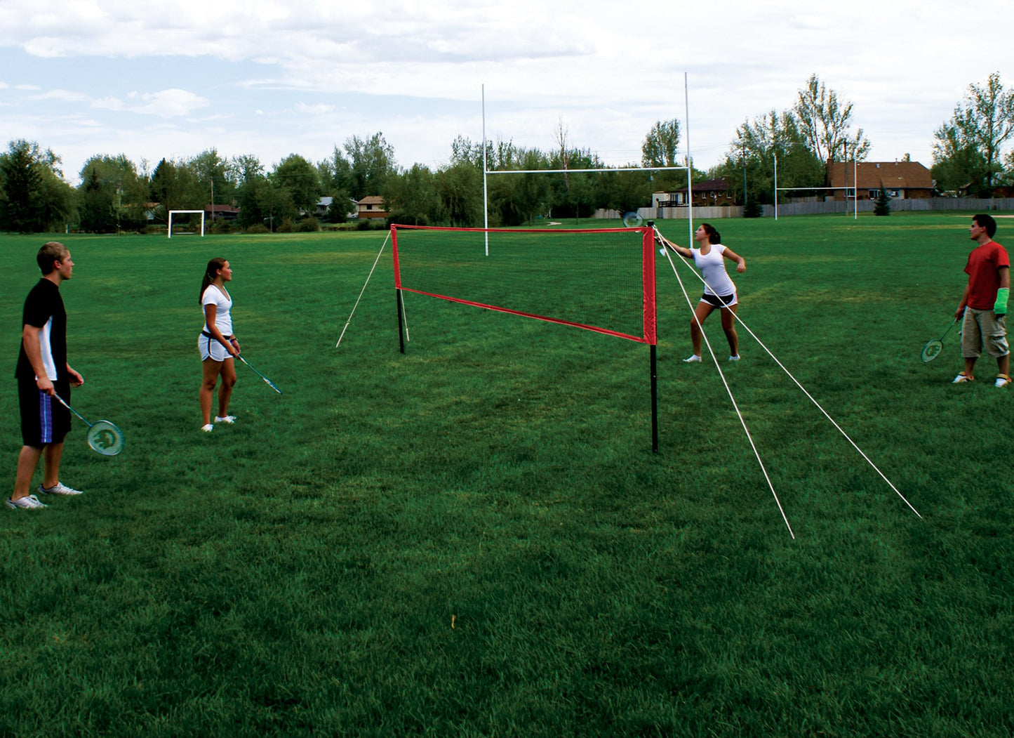 Park & Sun Sports Portable Outdoor Badminton Net System with Carrying Bag and Accessories: Sport Series