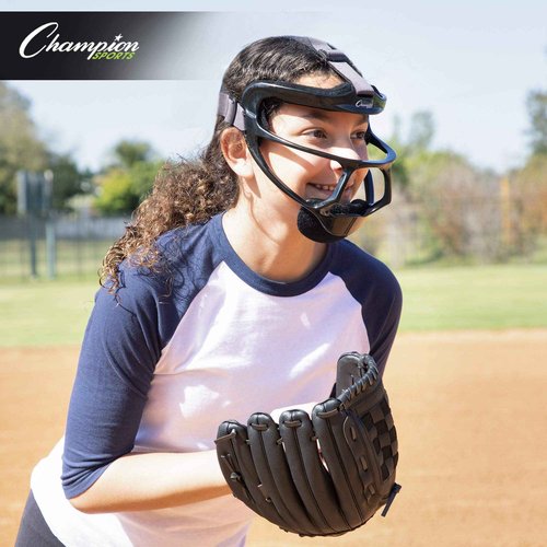 Champion Sports Magnesium Softball Face Mask - Lightweight Masks for Youth - Durable Head Guards - Premium Sports Accessories for Indoors and Outdoors - Black