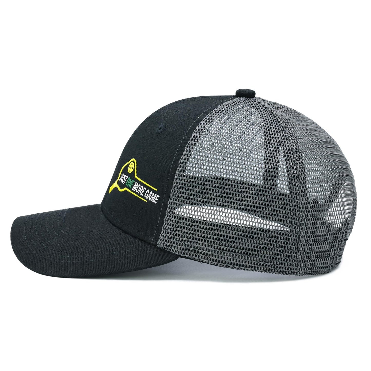 MINYJHZ Pickleball Hat, Embroidered Snapback Trucker Baseball Cap, Pickleball Gifts for Women Men Black