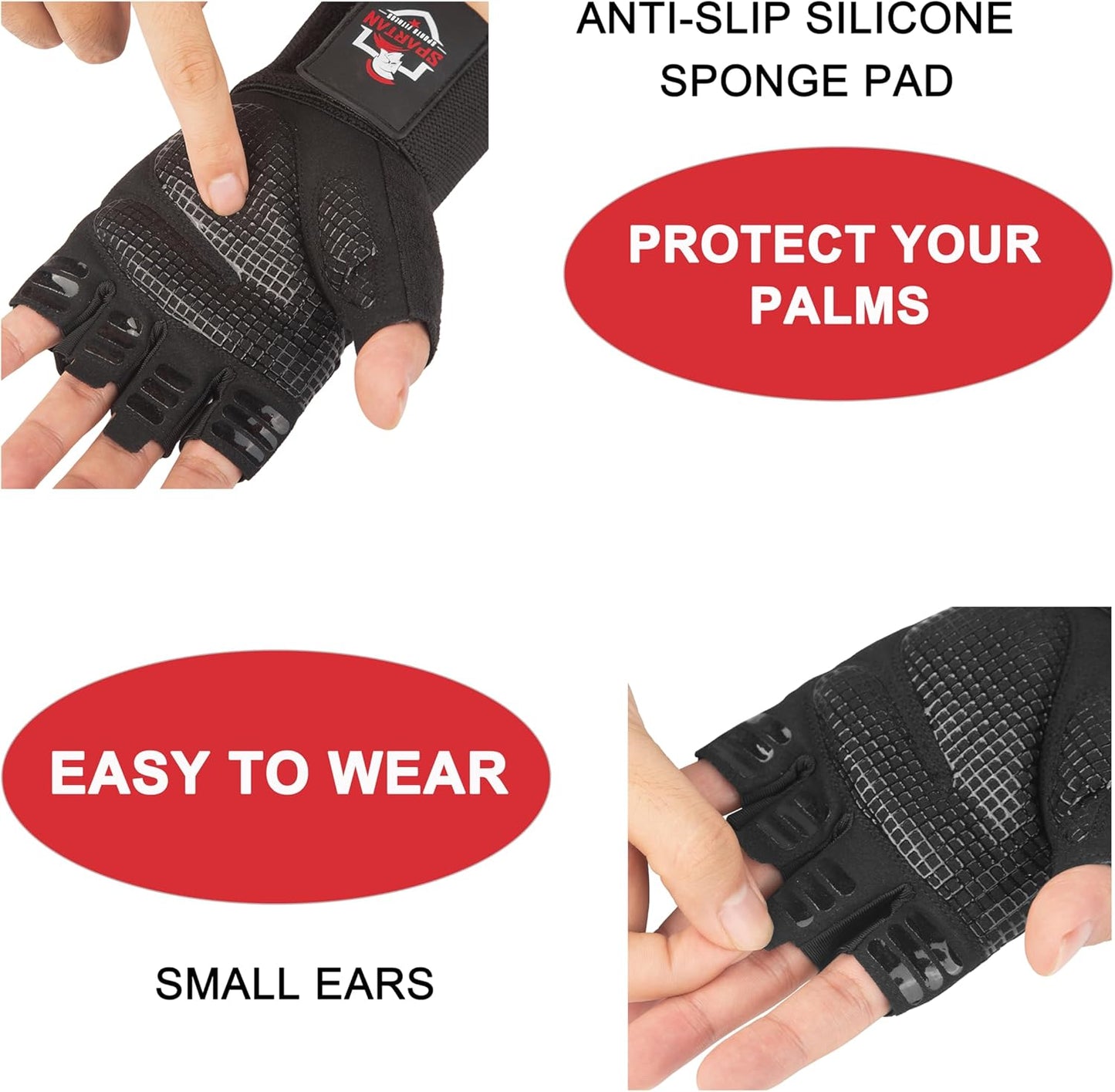 Spartan Gym Gloves - Weight Lifting Gloves with Wrist Support & Breathable Grip | Unisex Fitness Gear