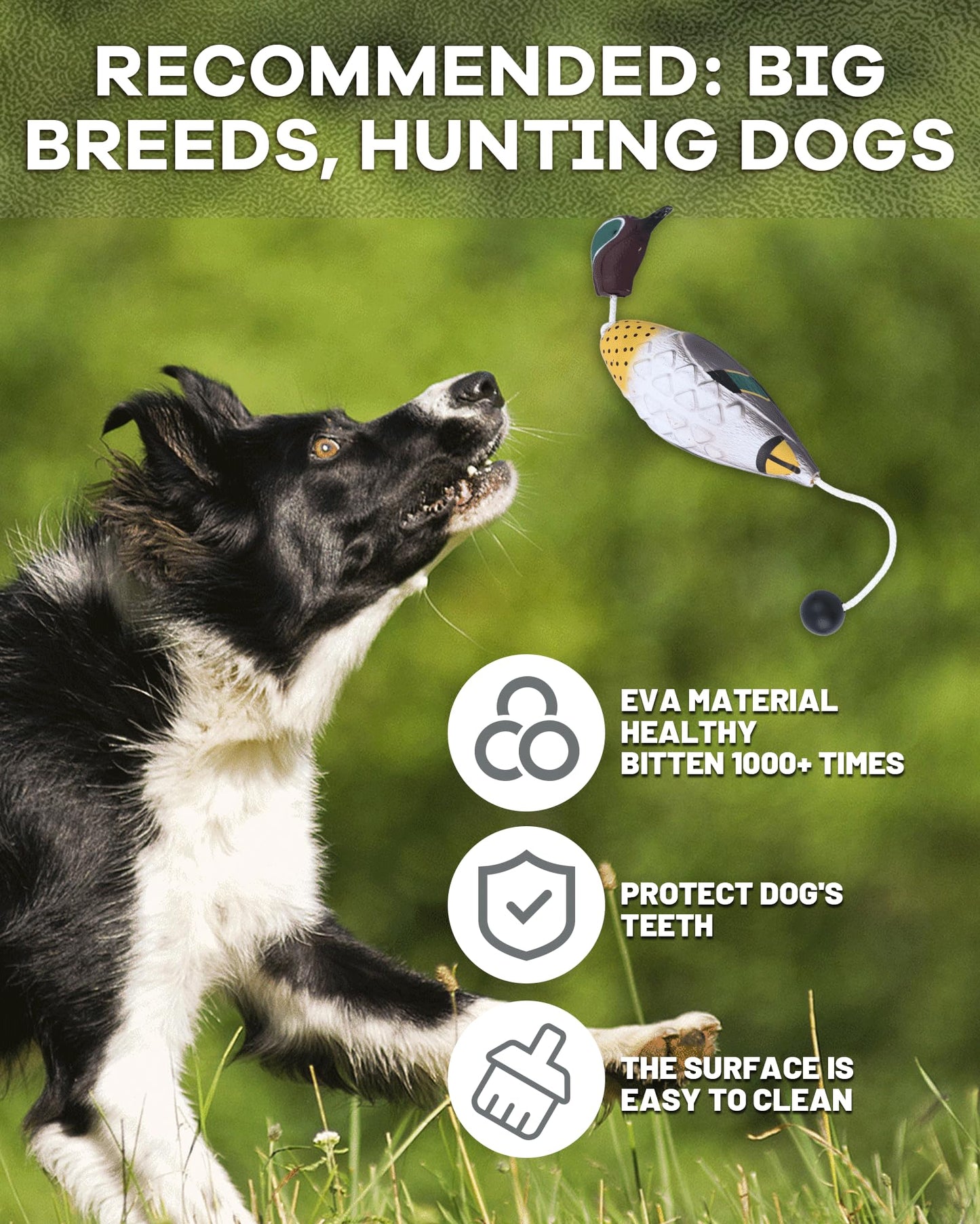 gardmate Duck Dummy Bumper Toys for Hunting Retriever Dog Training, Training Dummy with Floating and Tear-Resistant Design for Water and Land Retrieval Training