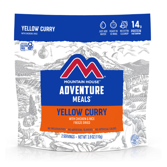 Mountain House Yellow Curry with Chicken & Rice | Freeze Dried Backpacking & Camping Food | 2 Servings | Gluten-Free