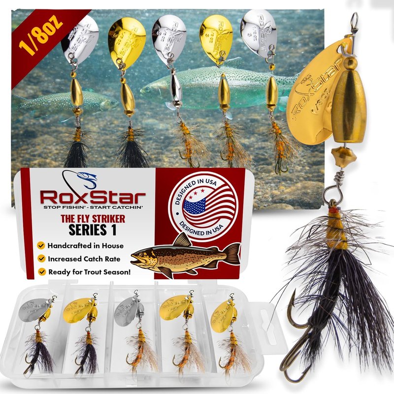 RoxStar Fly Strikers - Versatile Fishing Spinner for Trout, Bass & Steelhead - Hand-Tied in The USA