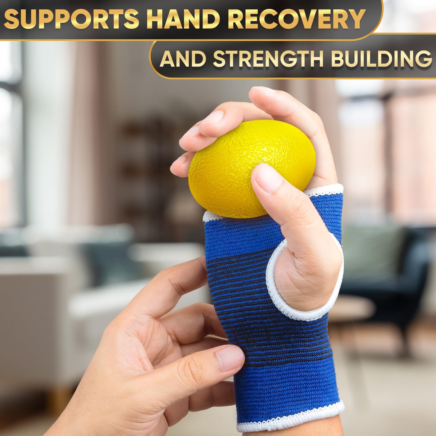 4 Pcs Squeeze Balls for Hand Therapy with 4 Resistance Levels