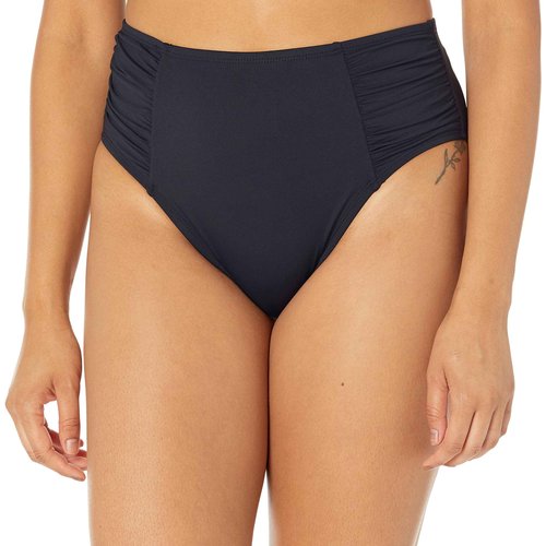 La Blanca Women's Standard Island Goddess High Waist Pant Bikini Swimsuit Bottom, Black, 16