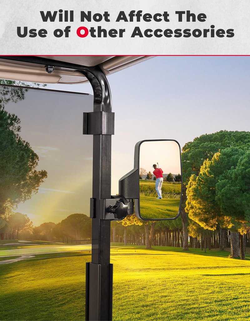 KEMIMOTO Golf Cart Windshield Compatible with EZGO RXV (2008-Up), Foldable Replacement Windshield with Anti-UV and Impact Resistant Acrylic (Tinted)