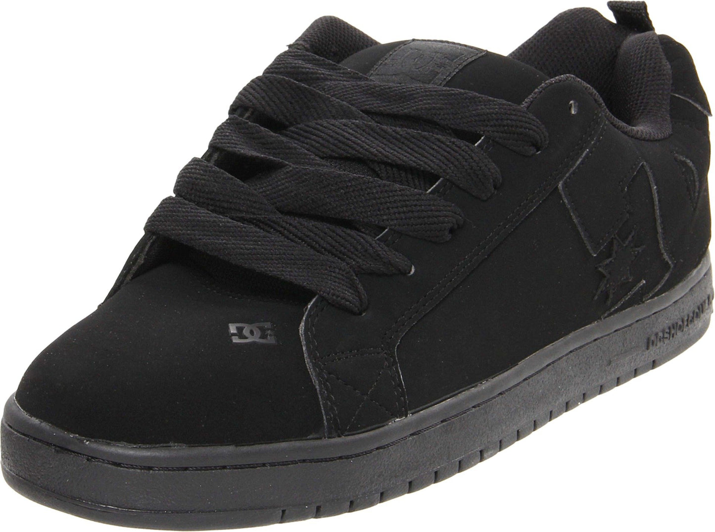 DC mens Court Graffik Casual Skate Shoe, Black/Black/Black, 11.5 US